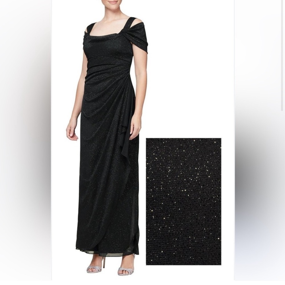Elegant Black Evening Gown - Picture 3 of 9